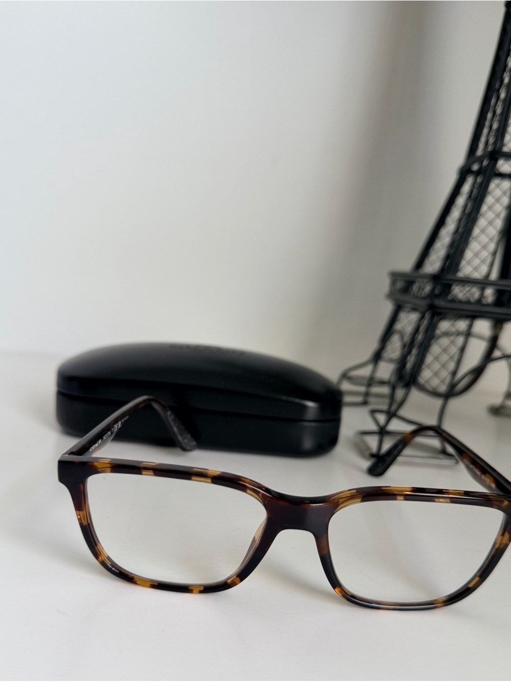 COACH HC6170 U Tortoiseshell Rectangular Eyeglasses - Brown/Amber Frame